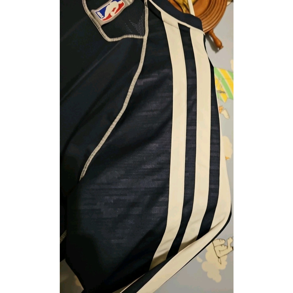 Denver Nuggets Adidas Warm Up Shirt Men’s Large Blue NBA Long Sleeve ClimaCool - Picture 9 of 16